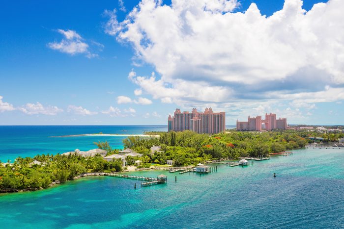 view of the atlantis resort on paradise island in the bahamas