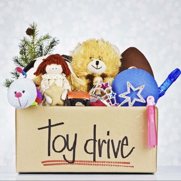 toys in a box for christmas toy drive
