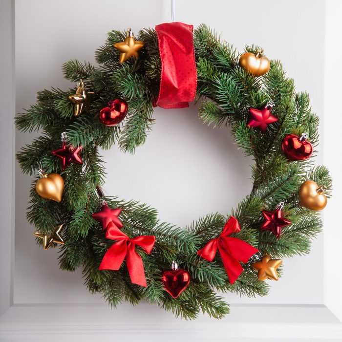 christmas winter decoration wreath fir tree star