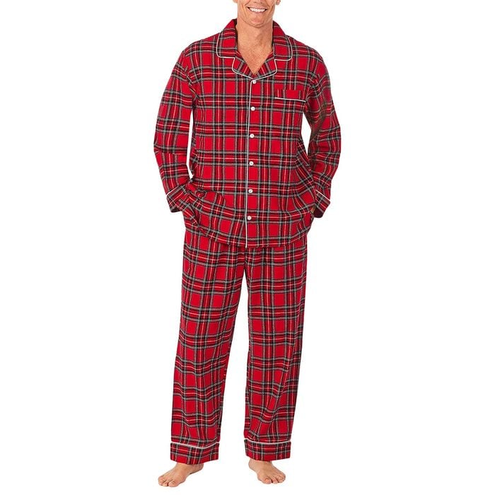 Lanz Of Salzburg Notch Collar Pajama Set