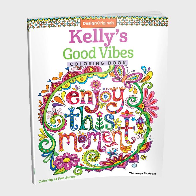 Personalized Good Vibes Enjoy This Moment Coloring Book