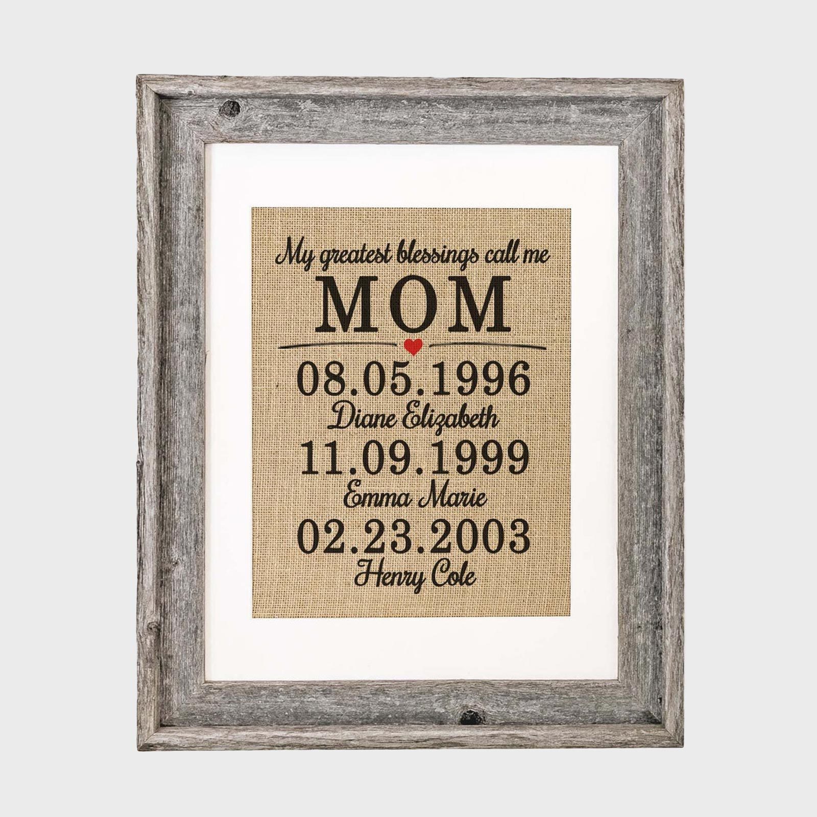 Grey Script Sentiment with Silver Motif Photo Frame Friends Family Sister Mum 