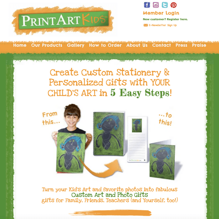 print art kids website