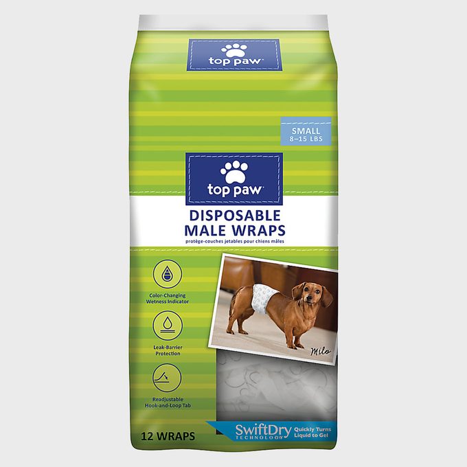 Top Paw Disposable Male Wrap Dog Diapers