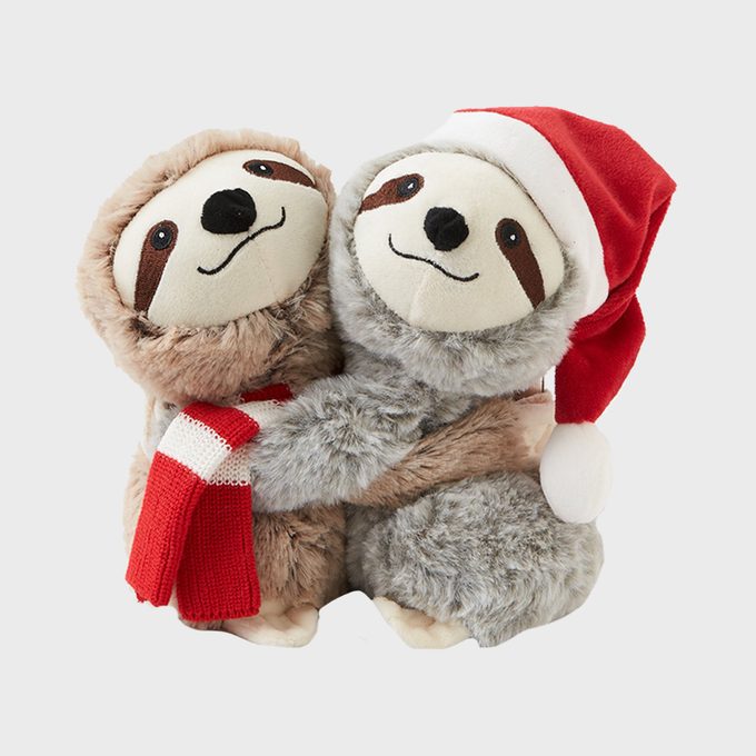 Warmies Holiday Sloth se acurruca