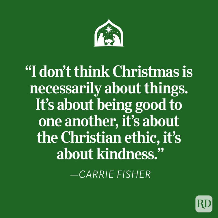 Carrie Fisher Religious Christmas Quote