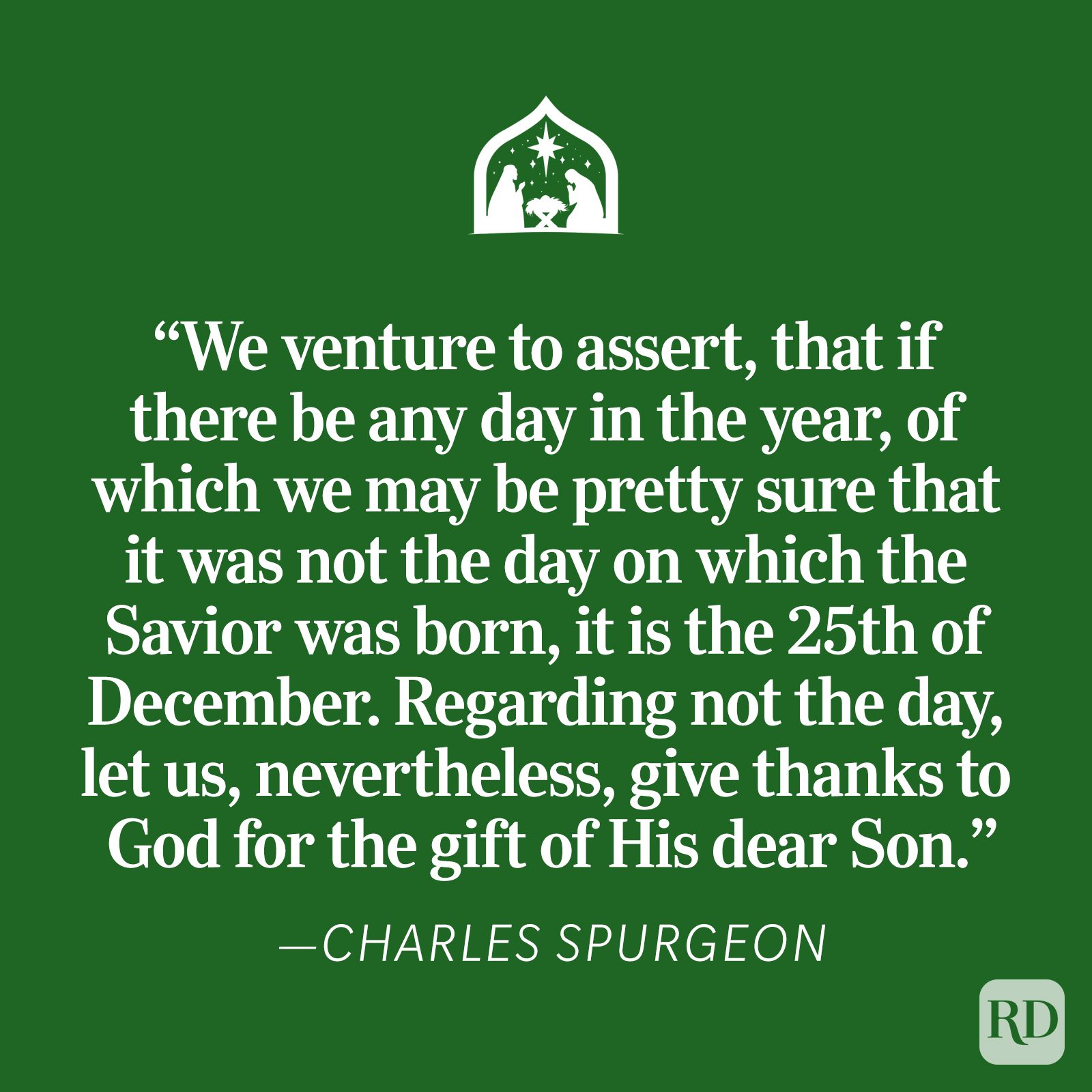 Charles Spurgeon Religious Christmas Quote