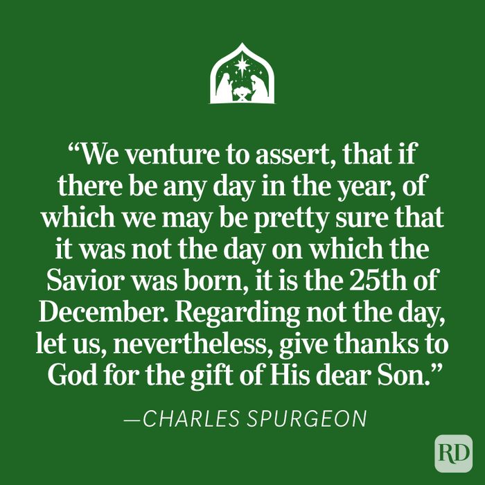 Charles Spurgeon Religious Christmas Quote