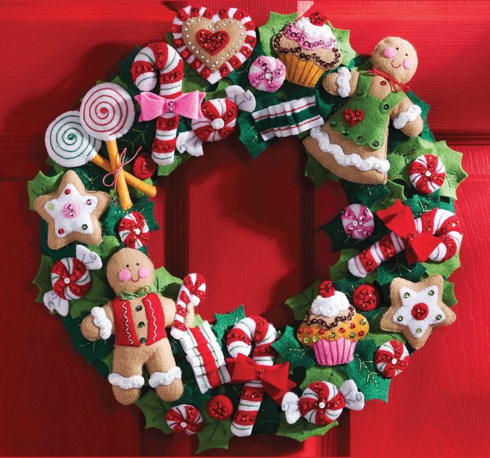 Cookie And Candy Wreath Via Walmart