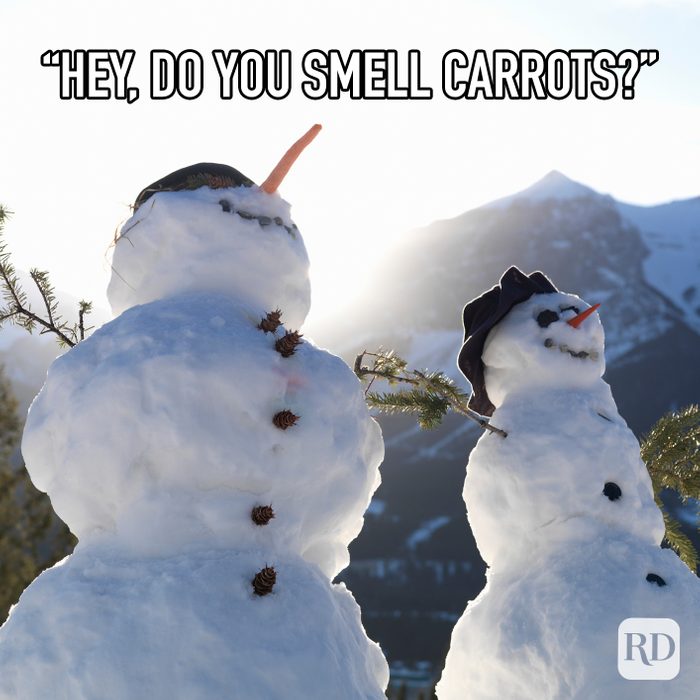 Hey Do You Smell Carrots? meme text over snowmen