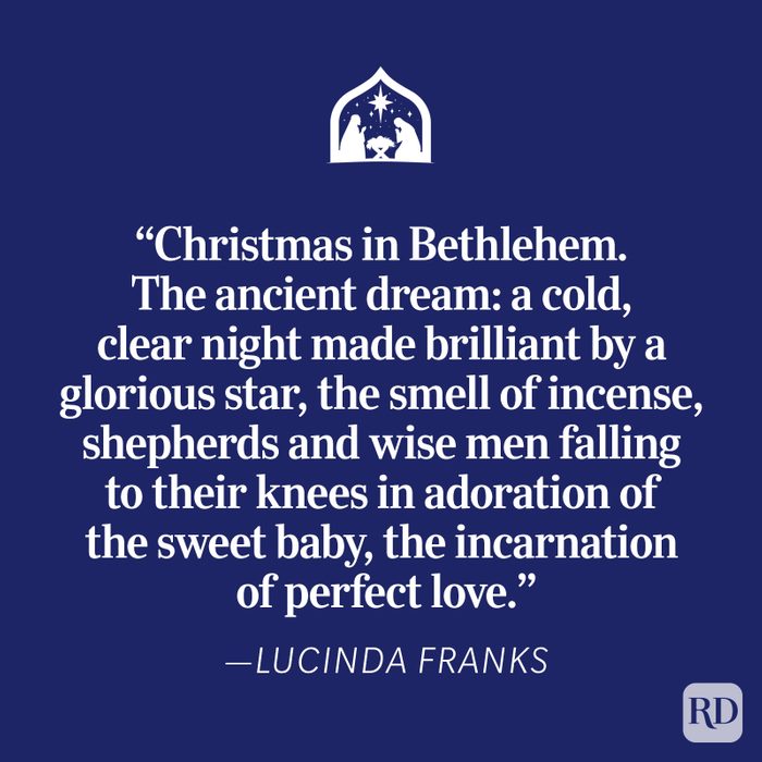 Lucinda Franks Religious Christmas Quote