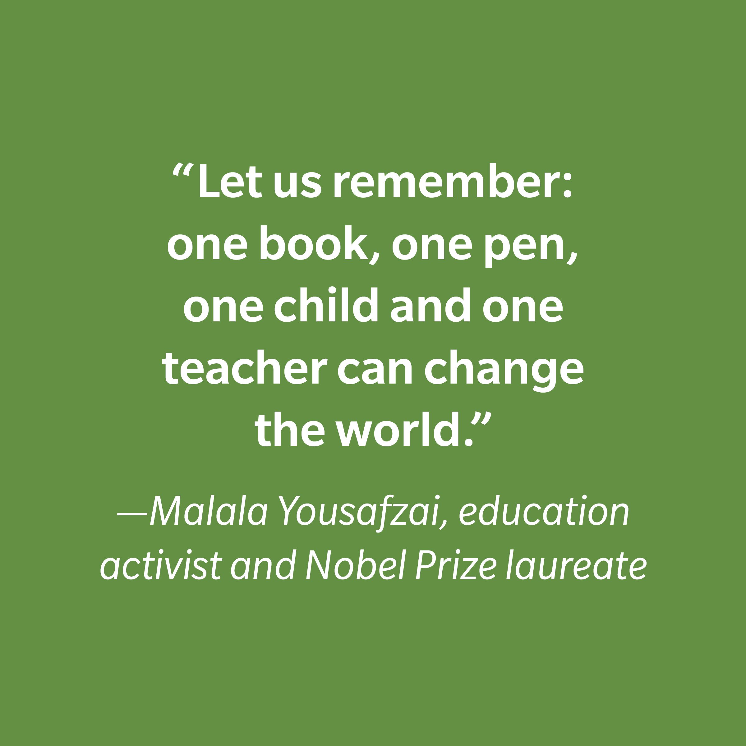 Malala Yousafzai Inspiring Kids' Quotes