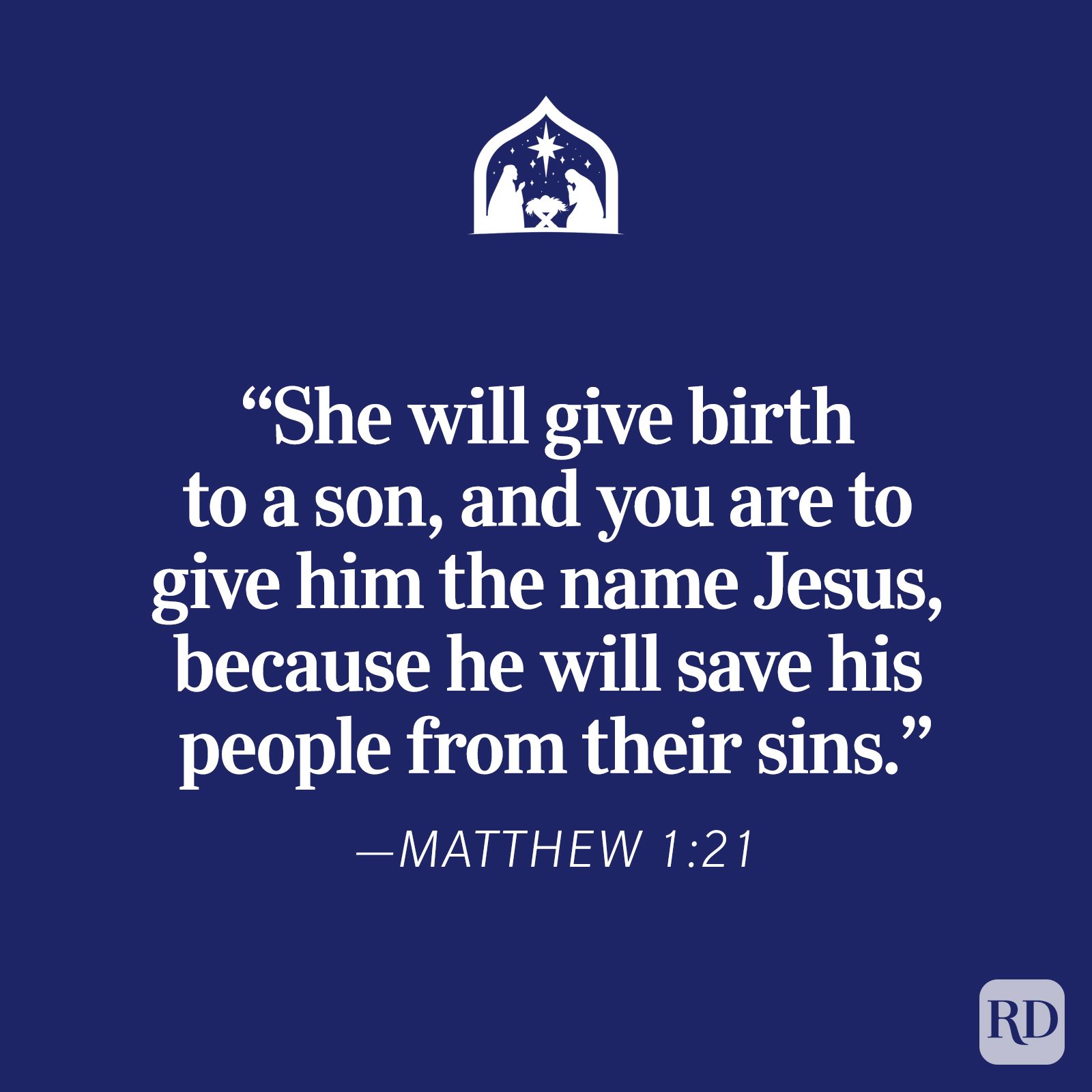 Matthew 1 Religious Christmas Quote