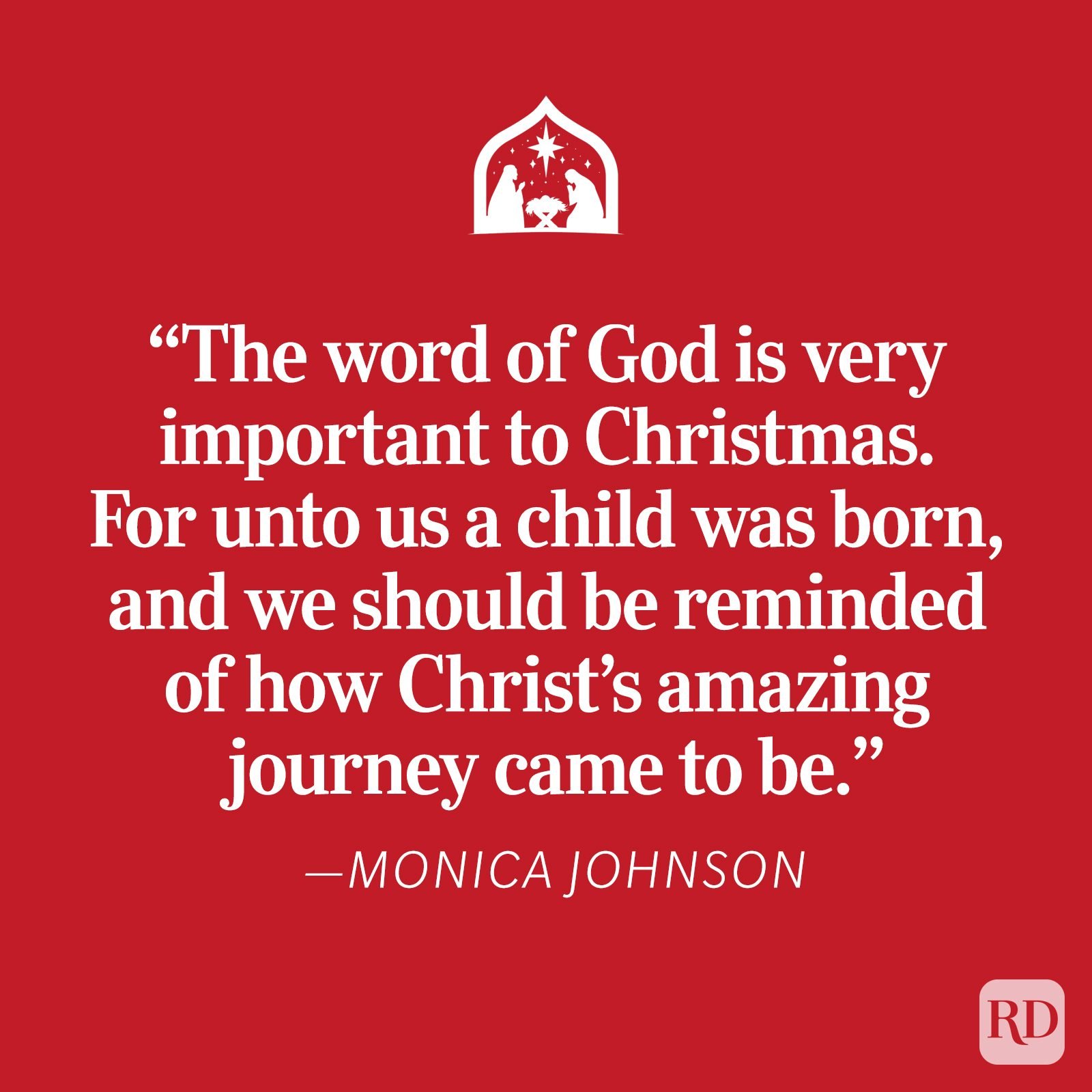 Monica Johnson Religious Christmas Quote