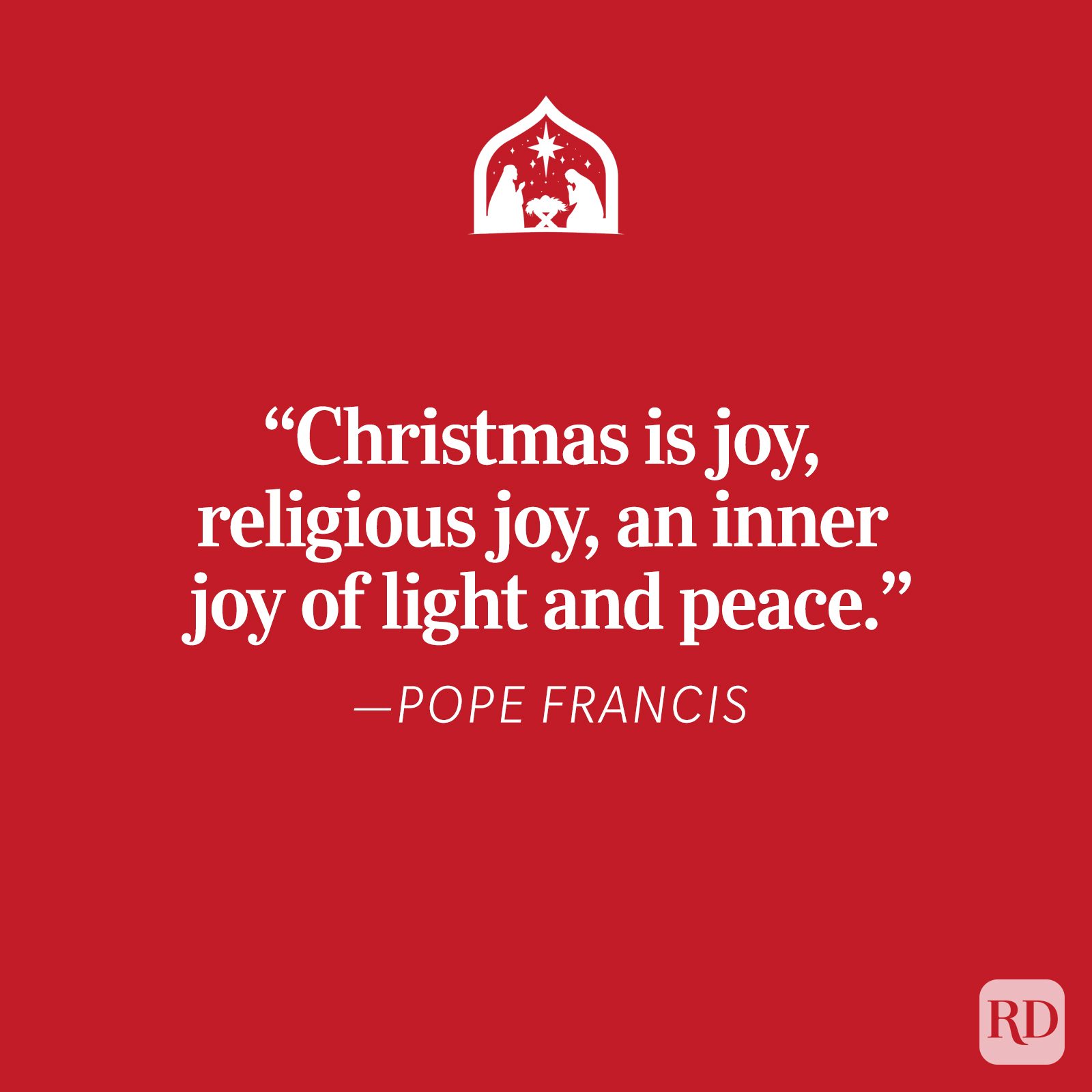 Pope Francis Religious Christmas Quote