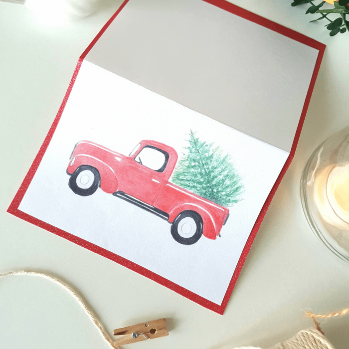 Red Truck Christmas Card