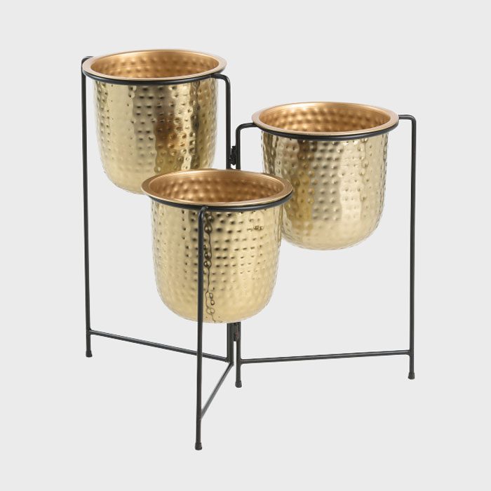 Sagebrook Home 20in Metal Planter Trio On Stand