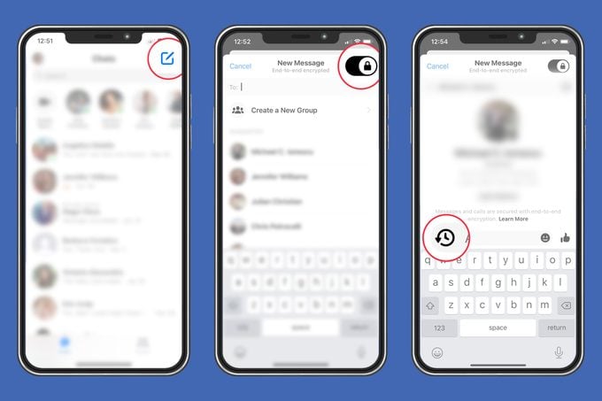 Secret Encryption Facebook Message Screenshots on iphones