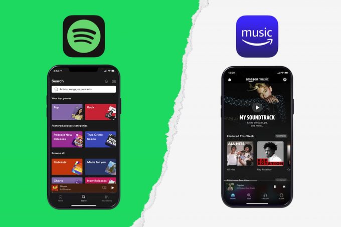 Spotify Vs Amazon Music Interface