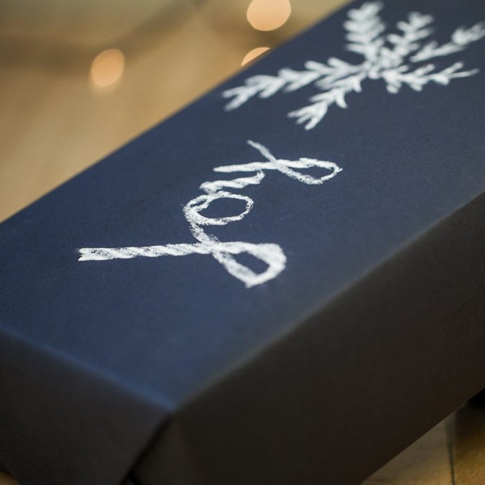 50 Christmas Wrapping Ideas Chalkboard Wrapping Paper