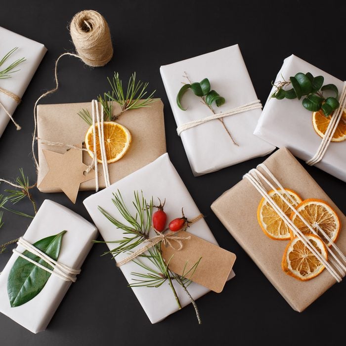 50 Christmas Wrapping Ideas Fruits And Leaves