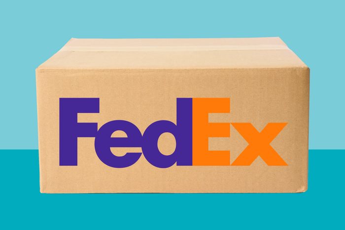 Fedex Logo On cardboard Box
