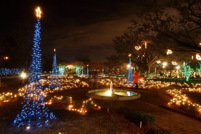 Christmas lights at City Park's Celebration in new orleans louisiana