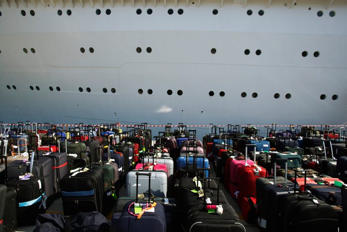 Suitcases Outside of Cruise Ship