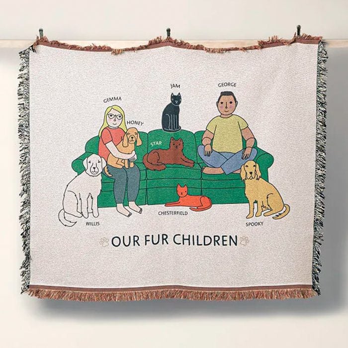 Personalized Dog Family Blanket
