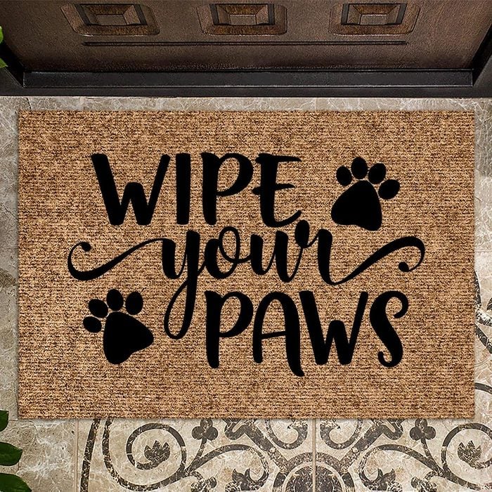 Wipe your paws door mat