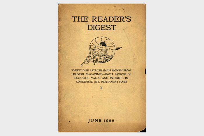 The first issue of Reader's Digest, June 1922