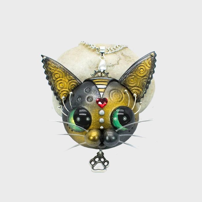 Steampunk, Cat Necklace Ecomm