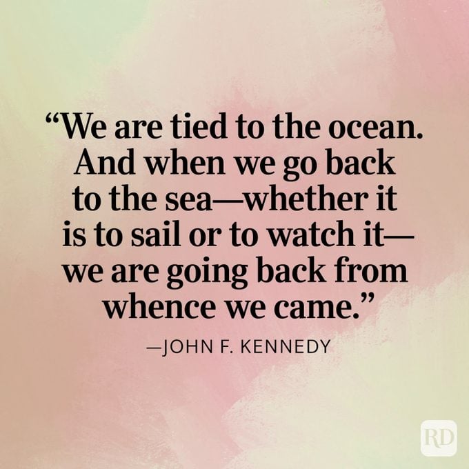 John F Kennedy Tied To The Ocean Quote