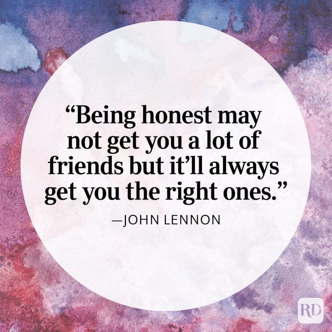 John Lennon Being Honest Friends Quote