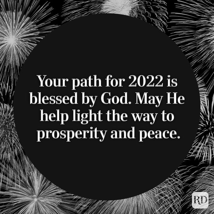 Los mejores deseos para un nuevo año bendecido por Dios
