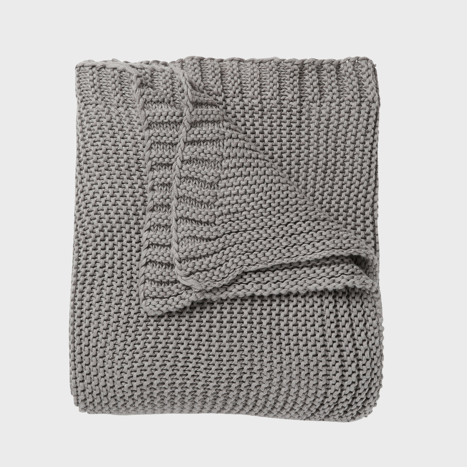 Organic Cotton Chunky Knit Throw Blanket Cloud Gray Ecomm Via Makemakeorganics.com
