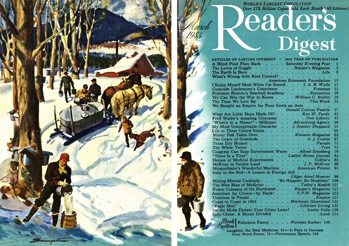 1953 March Readers Digest Cover