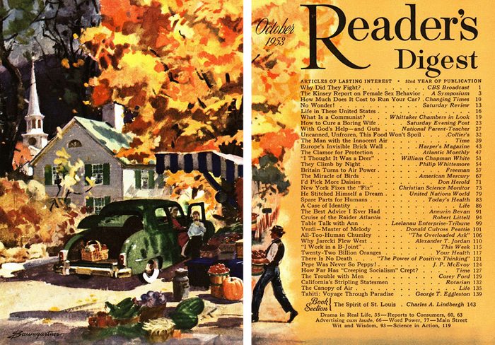 1953 October Readers Digest Cover