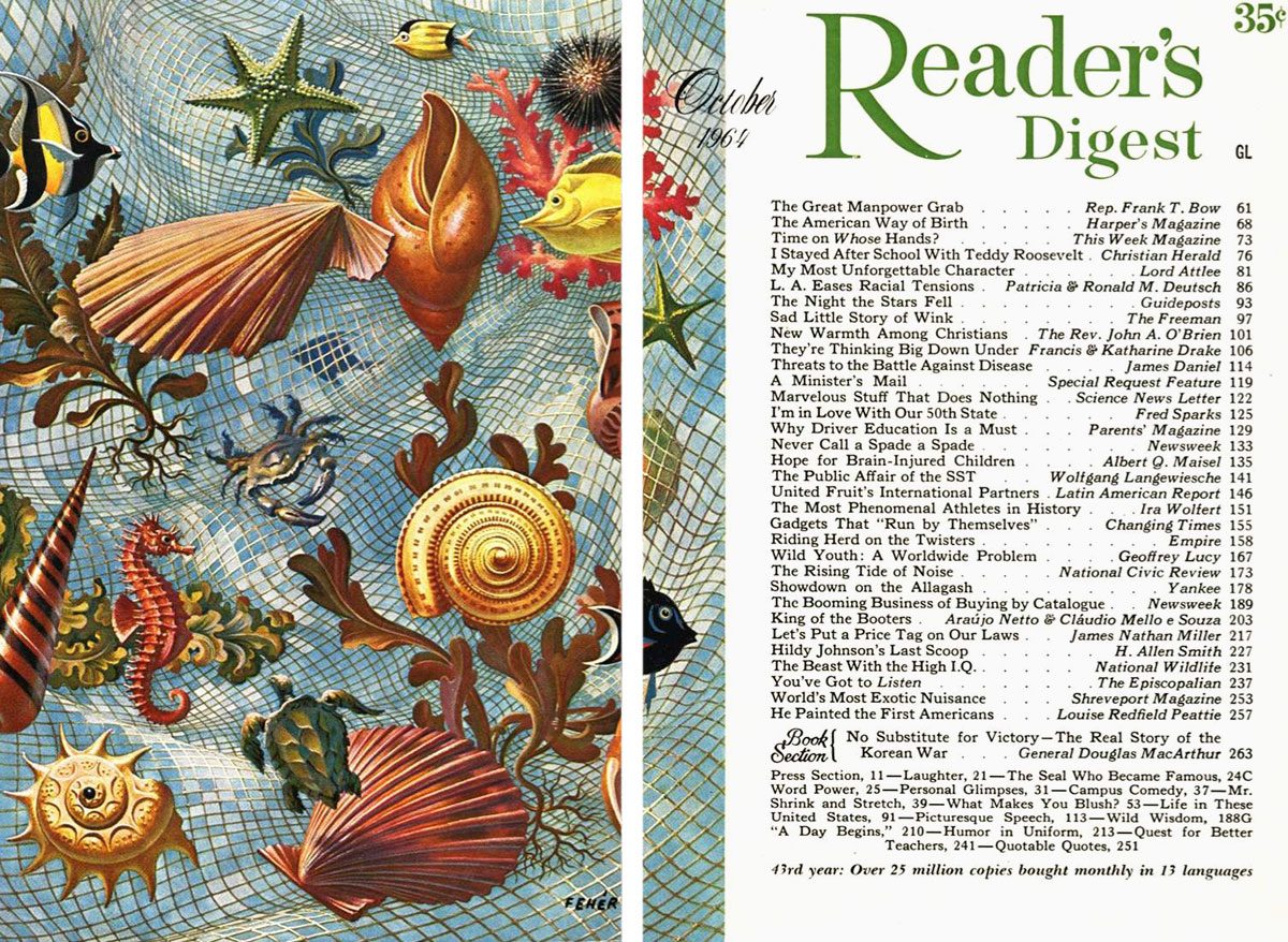 1964 October Readers Digest Cover