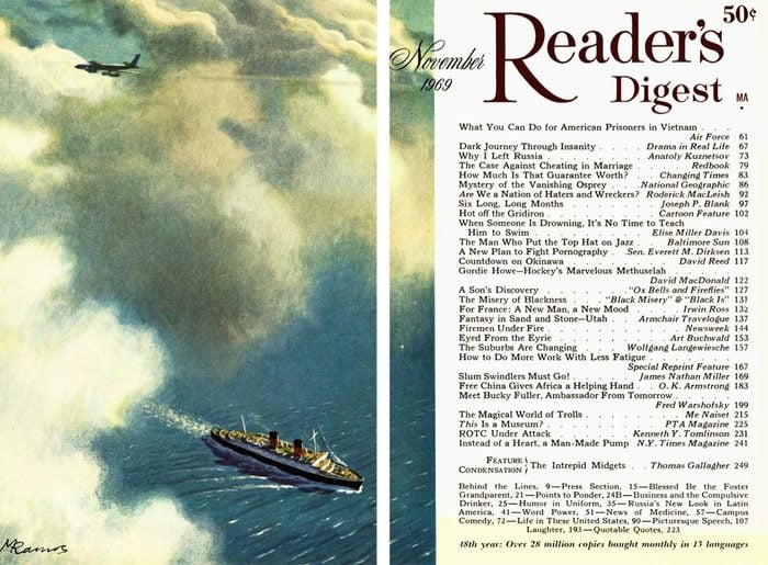 1969 November Readers Digest Cover