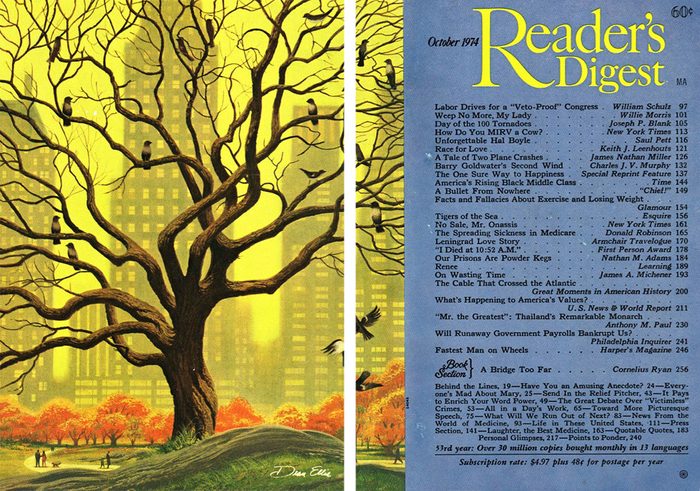 1974 October Readers Digest Cover