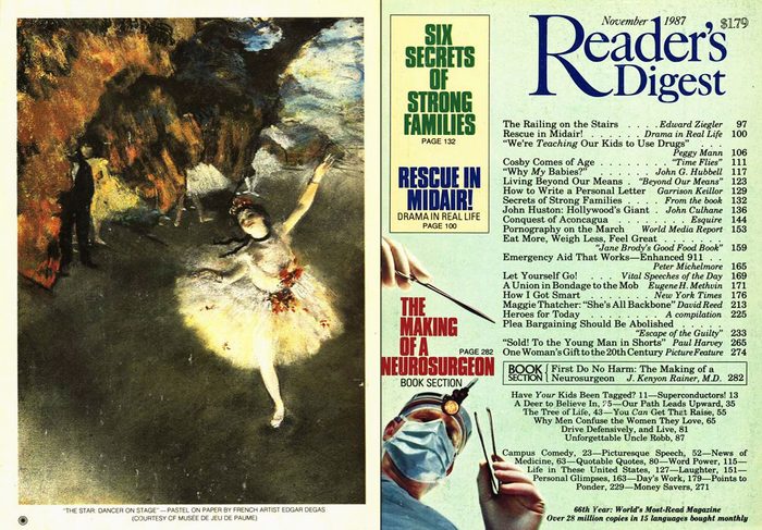 1987 November Readers Digest Cover
