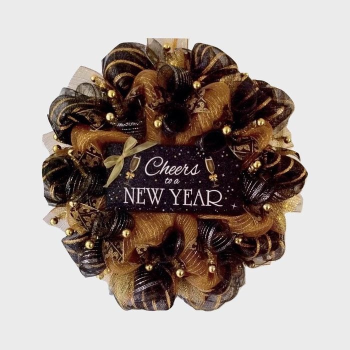 Cheers To A New Year Wreath