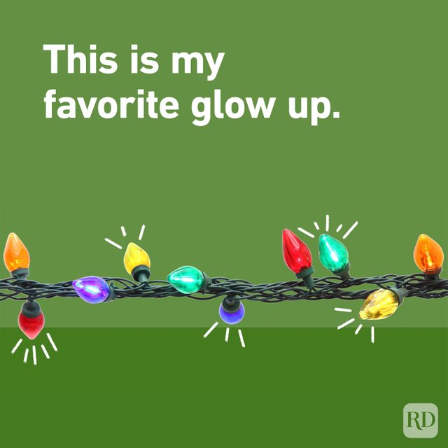 "This is my favorite glow up." Christmas string lights