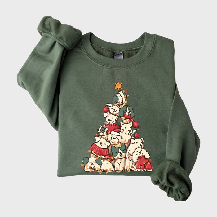 Dog Christmas Tree Sweatshirt