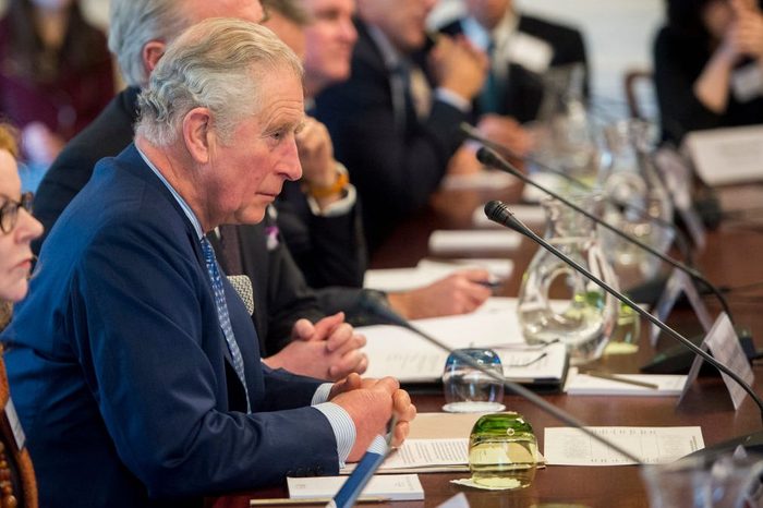 Prince Charles, Prince of Wales attending a meeting