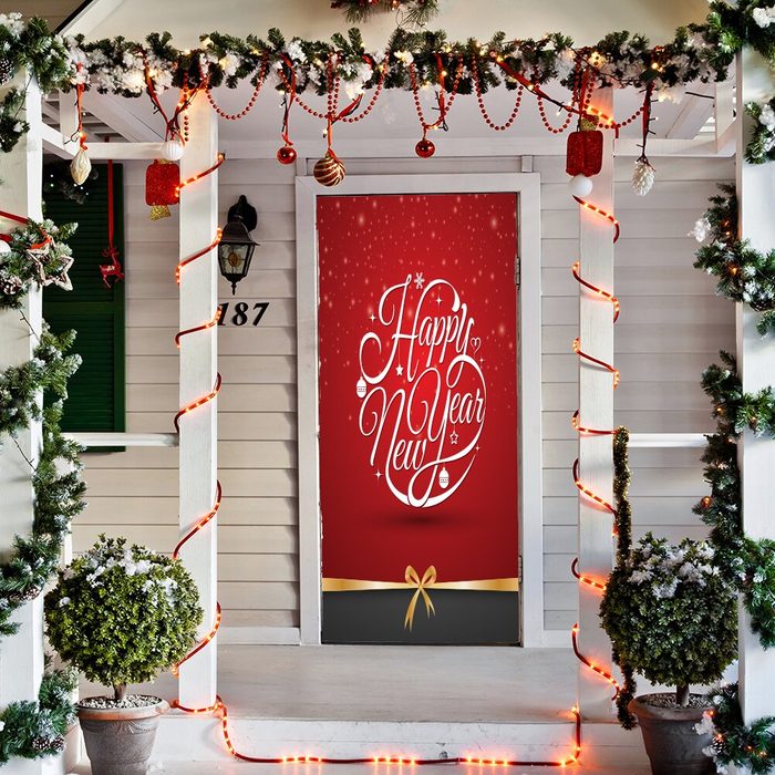 Christmas Decorated Porch