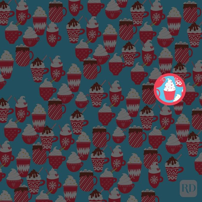 Find The Hidden Cupcake Among The Hot Chocolate Puzzle Answer
