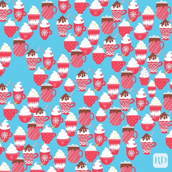 Find The Hidden Cupcake Among The Hot Chocolate Puzzle