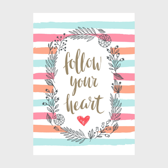 Printable Valentine Cards Follow Your Heart 5x7 Ecomm Via Homemade Gifts Made Easy.com